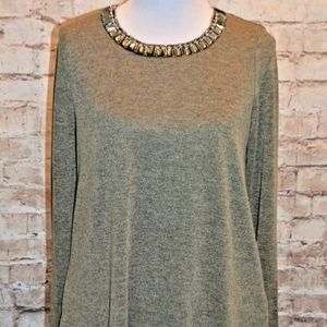 Modcloth Le Lis Jeweled Neckline Sweater